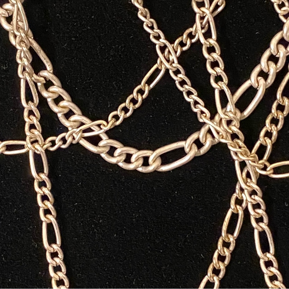 Jessica Simpson Silvertone Chunky and Multi-Chain Necklace - Picture 4 of 7